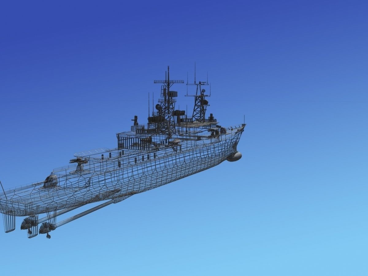 Kidd Class Destoyer DDG 996 USS Chandler 3D model_15