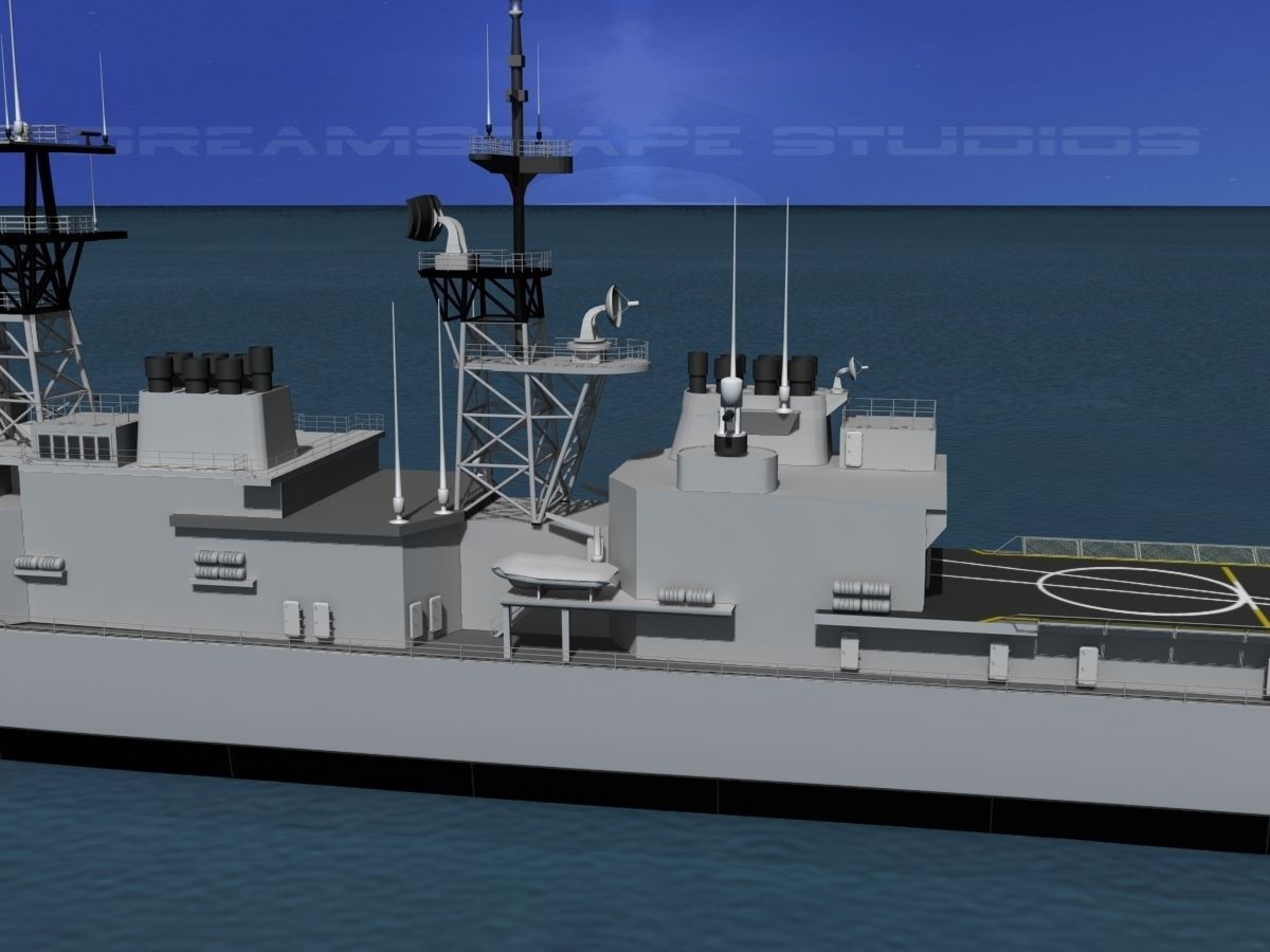 Kidd Class Destoyer DDG 996 USS Chandler 3D model_13