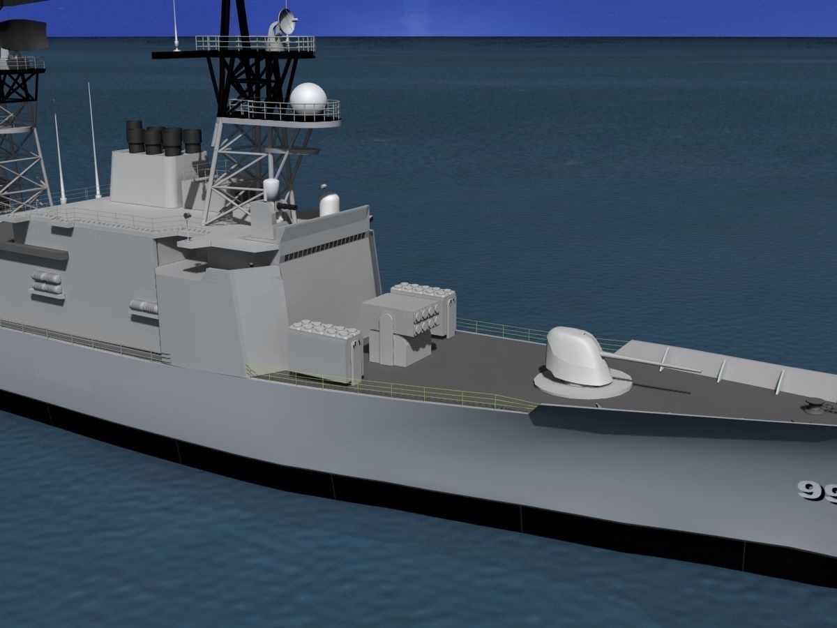 Kidd Class Destoyer DDG 996 USS Chandler 3D model_12