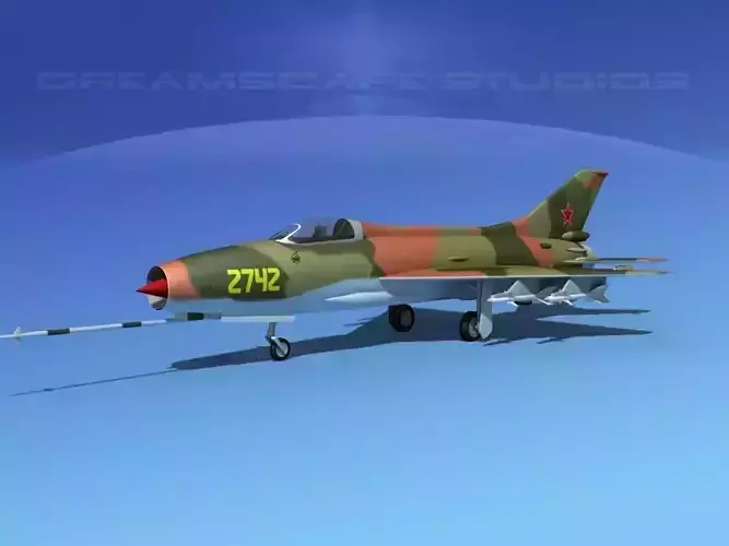 MIG-21 Fishbed V06 3D model