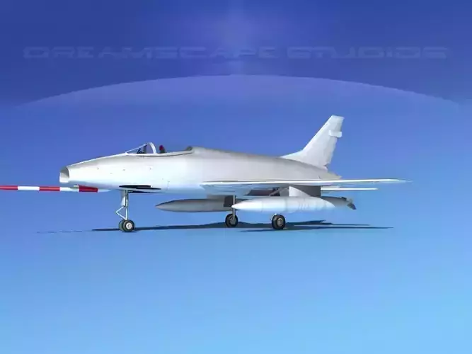 North American F-100E  Super Sabre Bare Metal