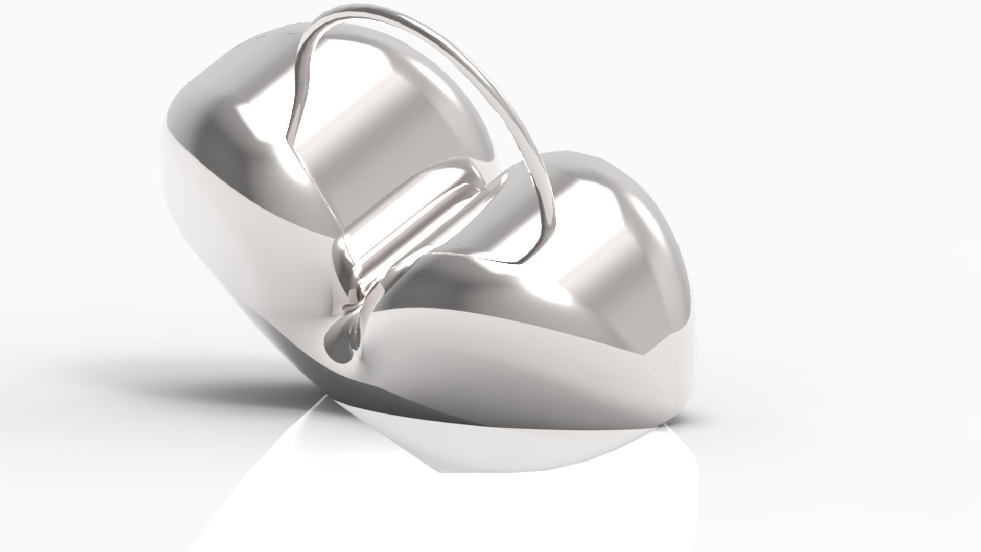 Heart pendant 3D print model_1