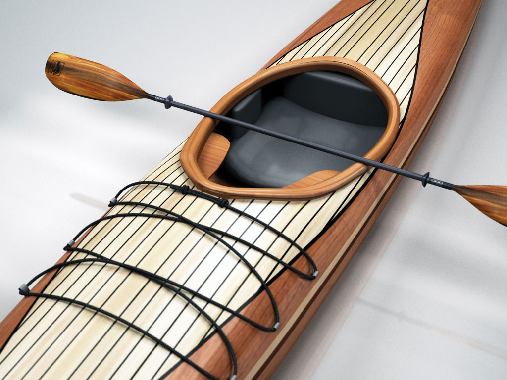 Guillemot kayak 3D model_4