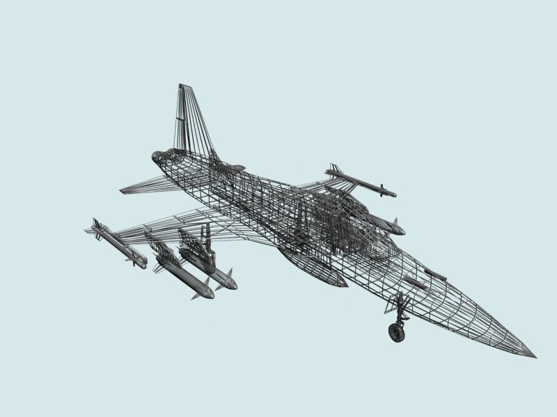 Northrop F-5E Tiger NASA 3D model_11