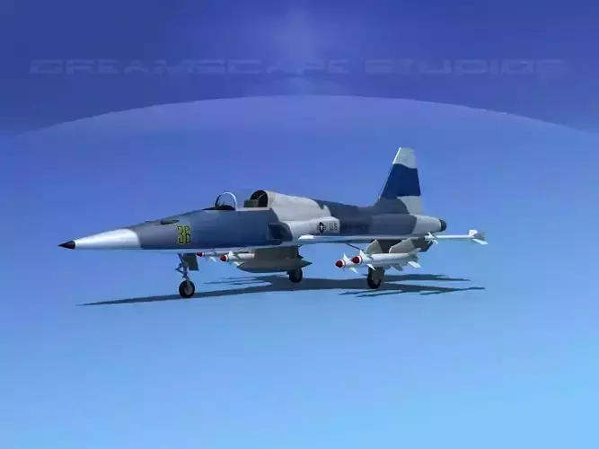 Northrop F-5E Tiger V03 USAF 3D model