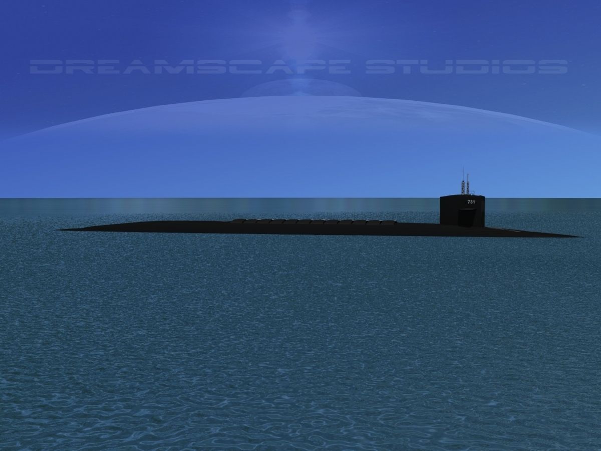 Ohio Class USS Alabama SSBN-731 3D model_8