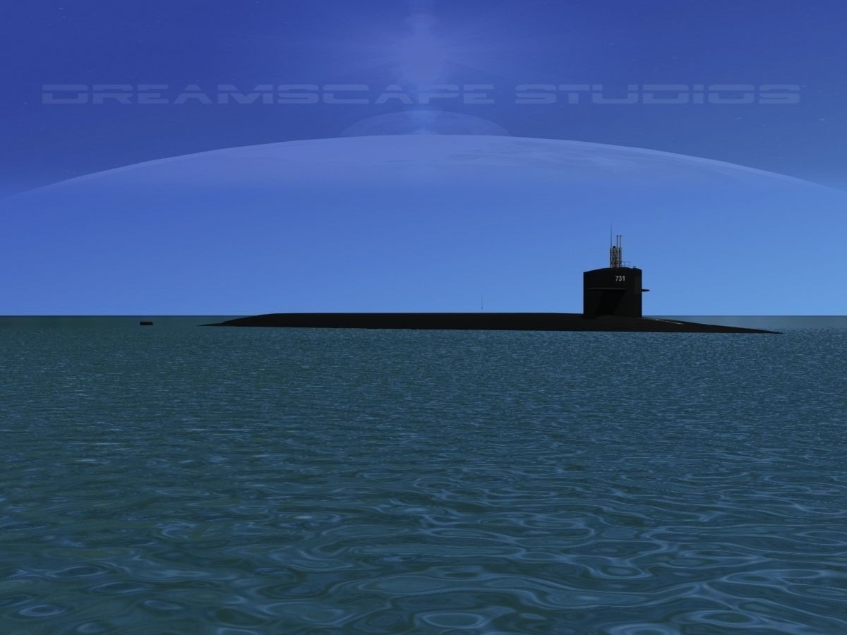 Ohio Class USS Alabama SSBN-731 3D model_1