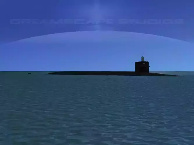 Ohio Class USS Alabama SSBN-731 3D model