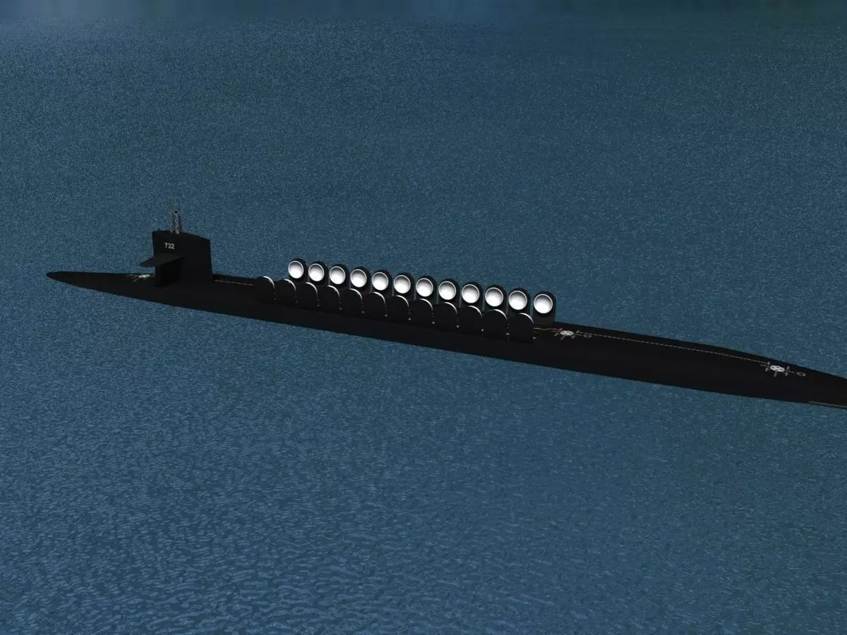 Ohio Class USS Alaska SSBN-732 3D model