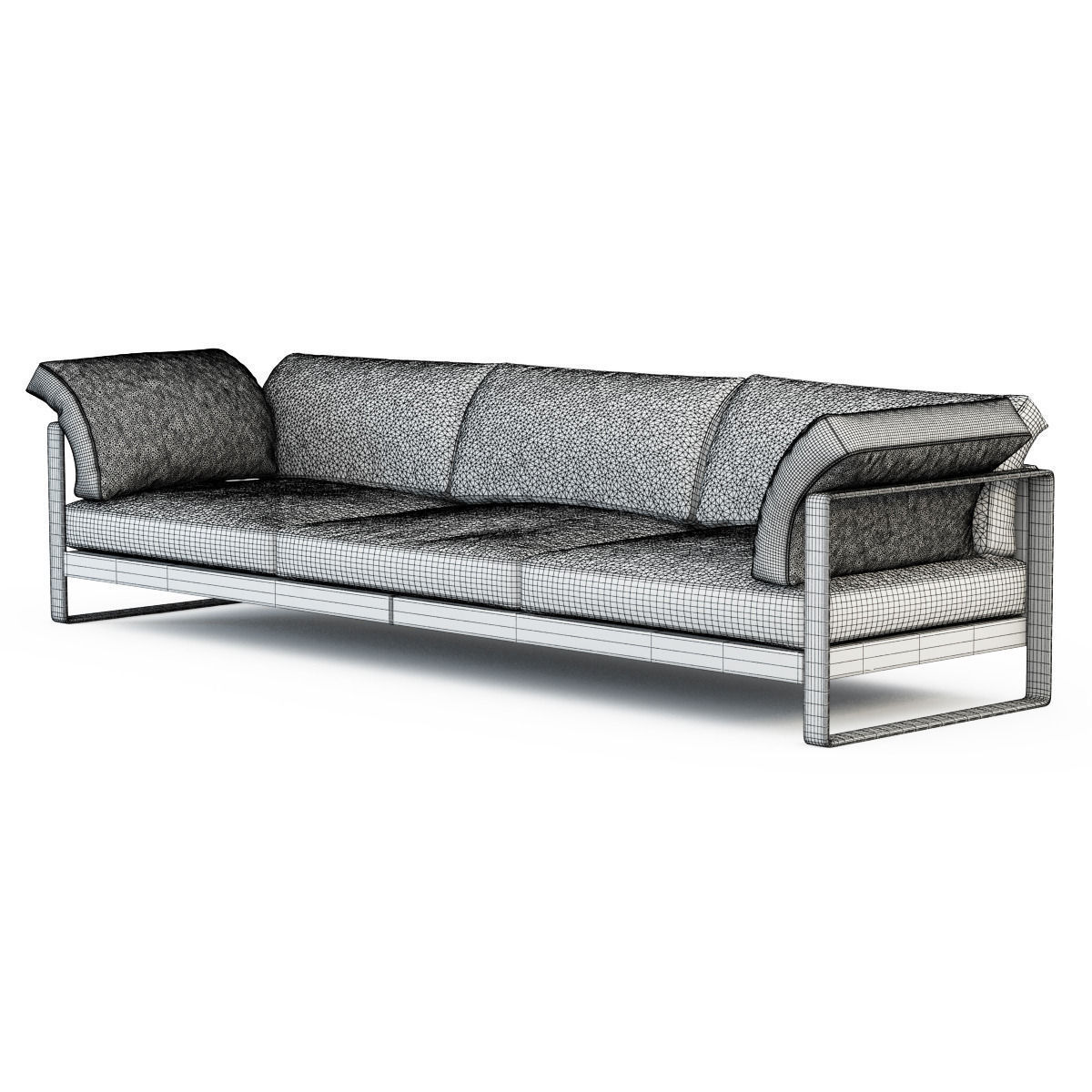 Triple sofa Phan - Matteograssi 3D model_4
