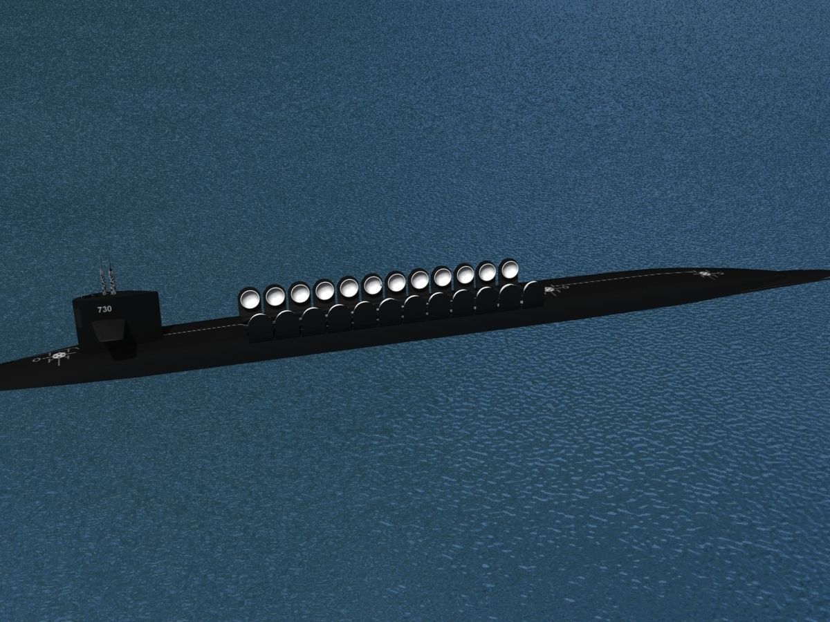 Ohio Class USS Henry M Jackson SSBN-730 3D model_8