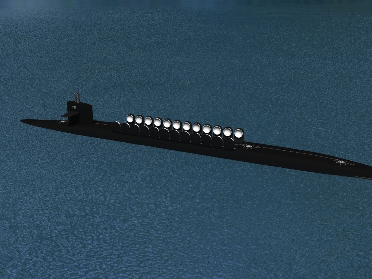 Ohio Class USS Henry M Jackson SSBN-730 3D model_6