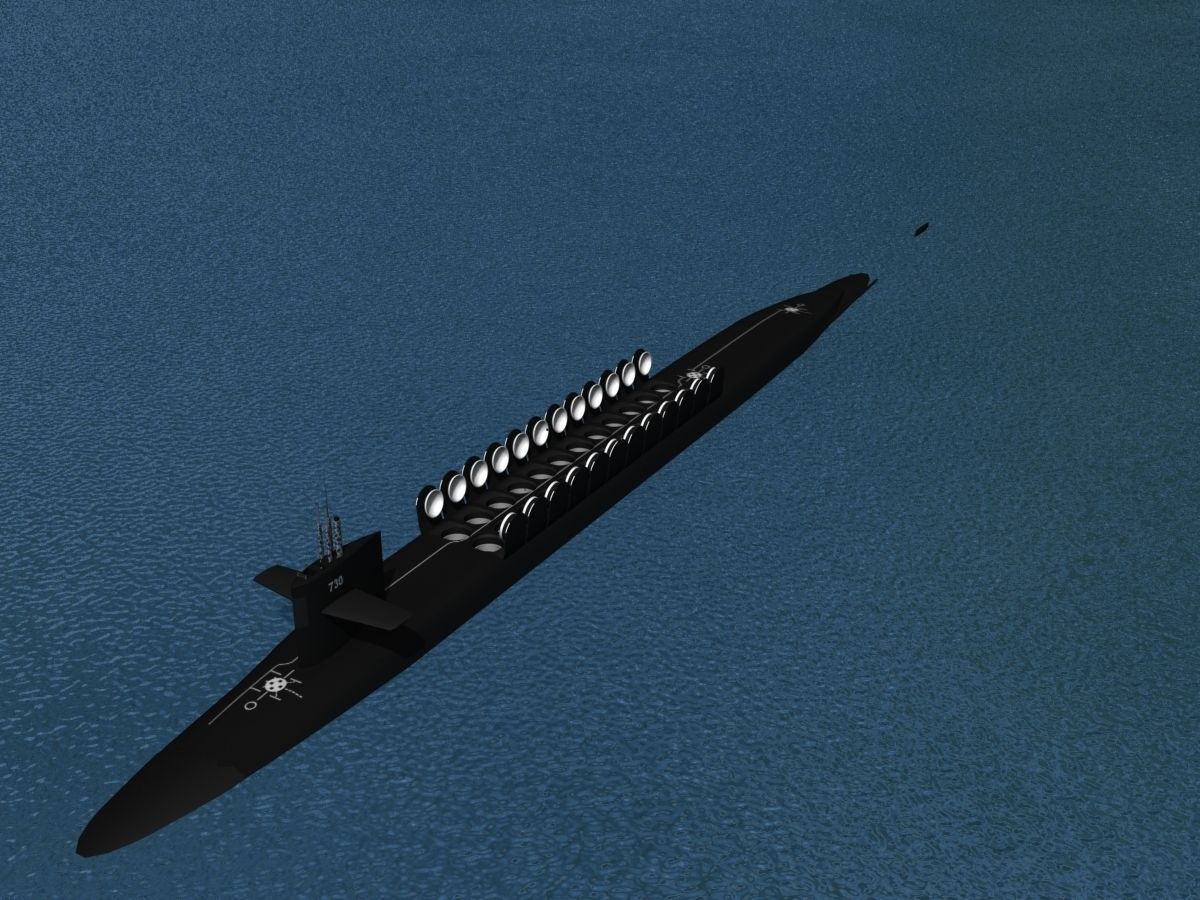 Ohio Class USS Henry M Jackson SSBN-730 3D model_7