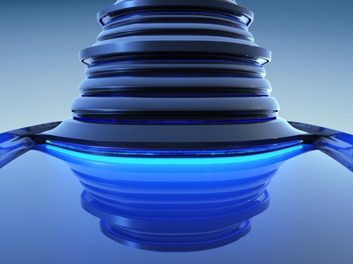 Futuristic Ship  3D model_5