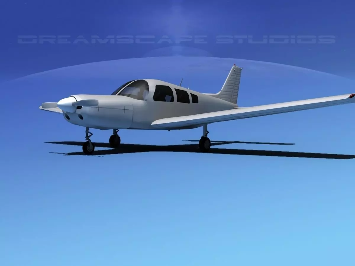 Piper Warrior II Bare Metal 3D model