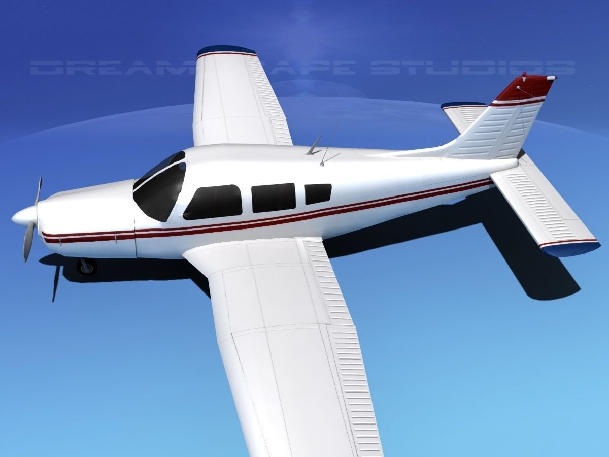 Piper Warrior II 3D model_8