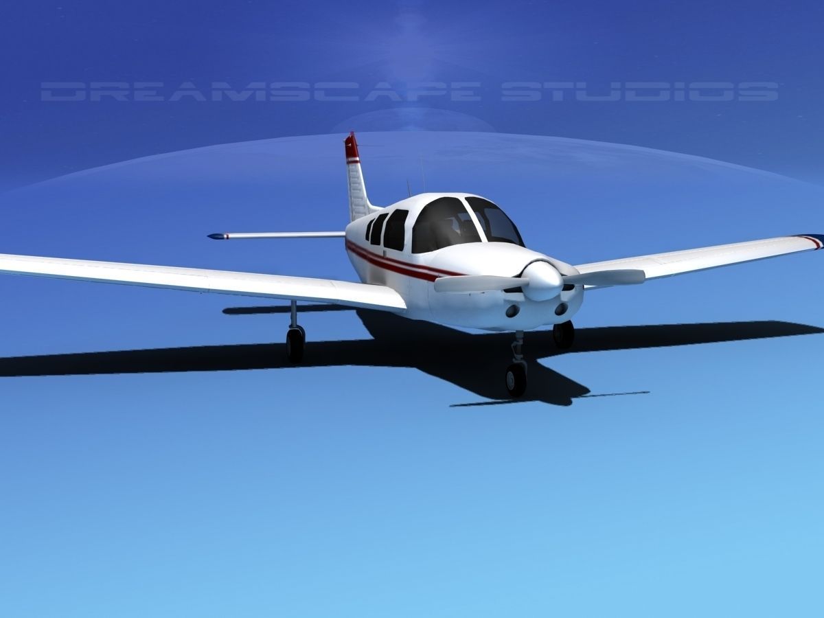 Piper Warrior II 3D model_1