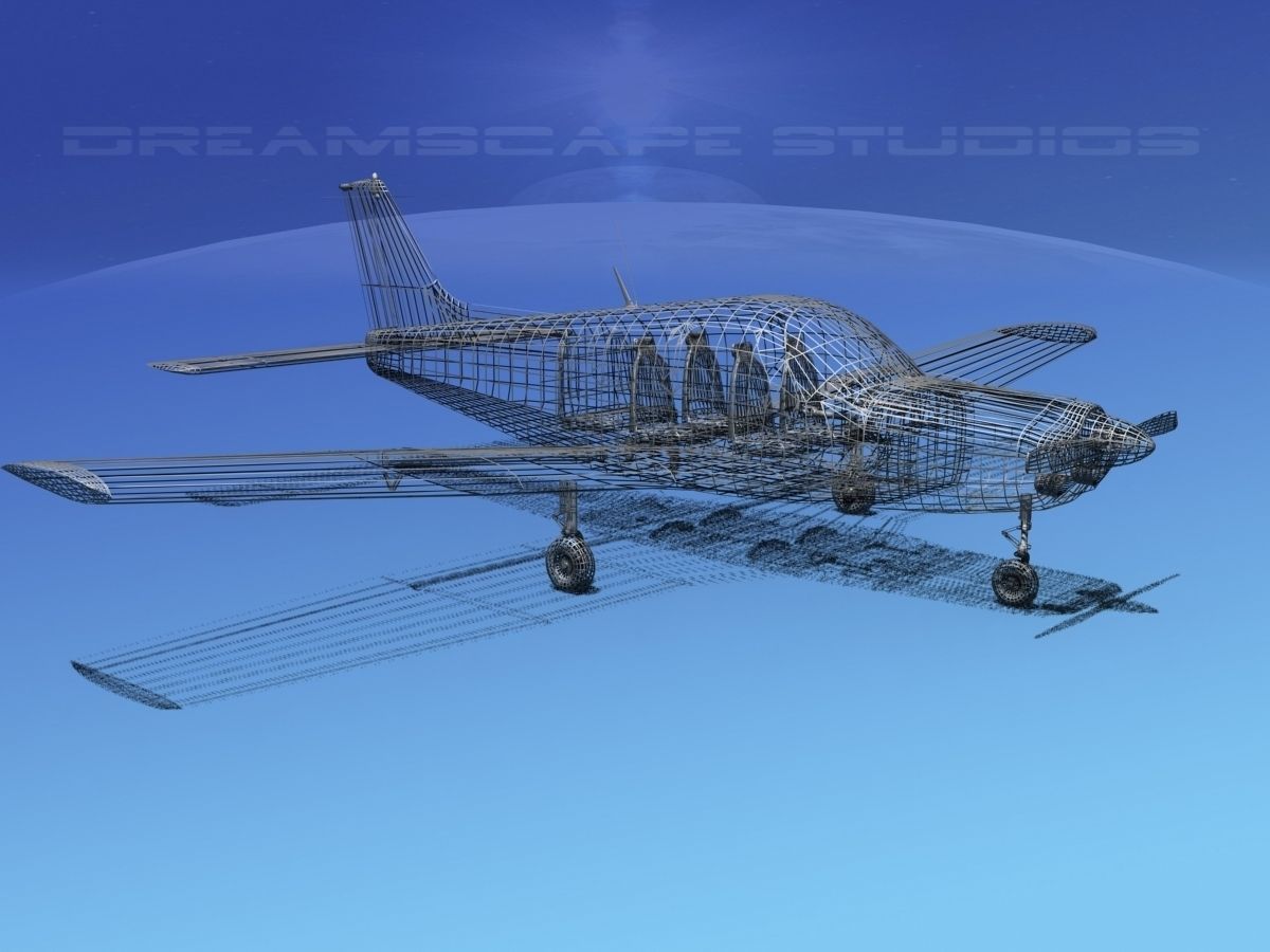 Piper Warrior II 3D model_12