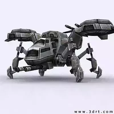 3DRT - Sci-Fi Forces - Gunship 2 Low-poly 3D model