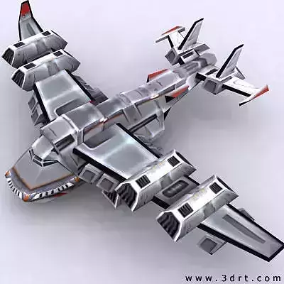 3DRT Sci-Fi Forces - Bomber 6  Low-poly 3D model