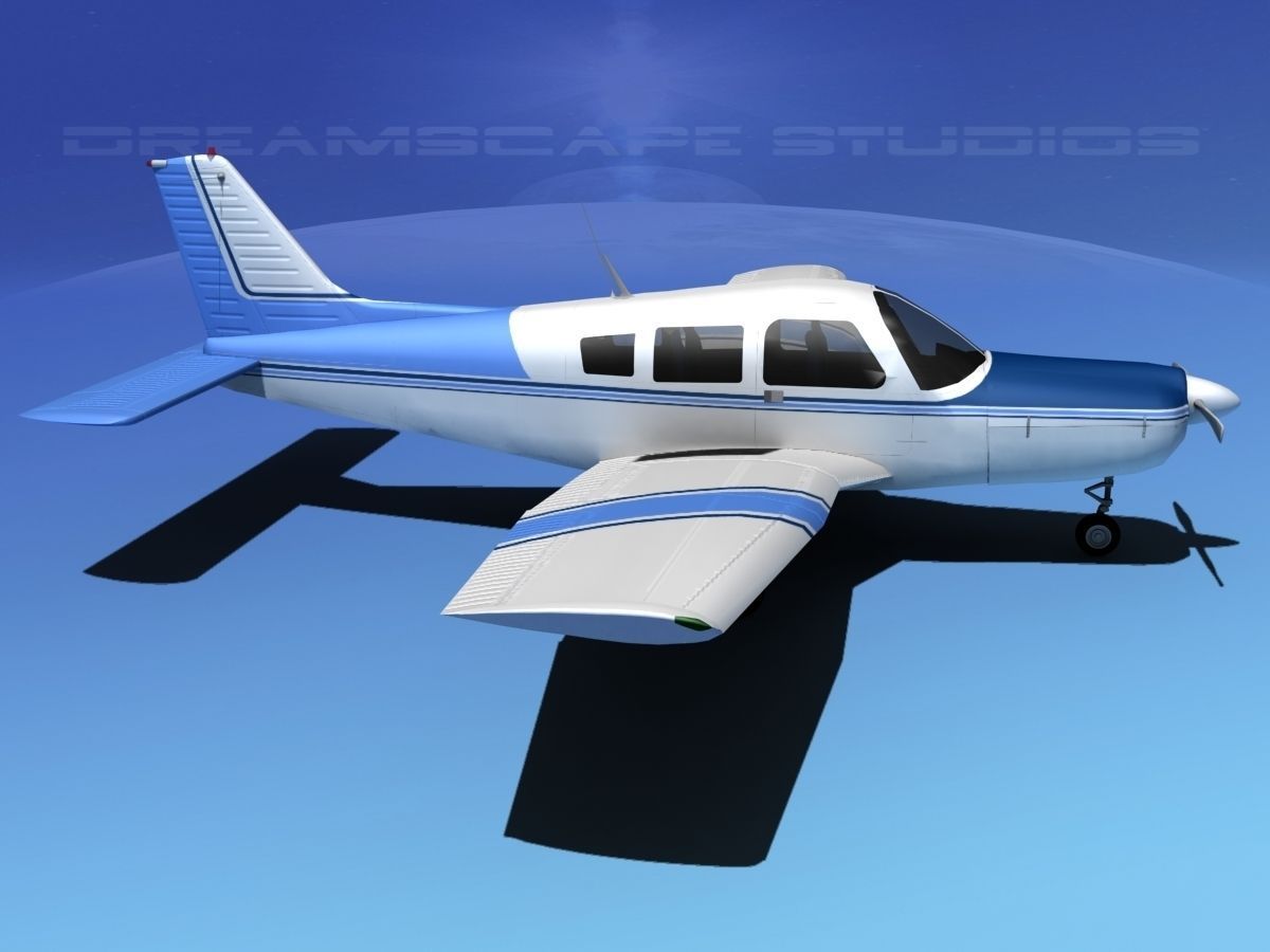 Piper Warrior II 3D model_4