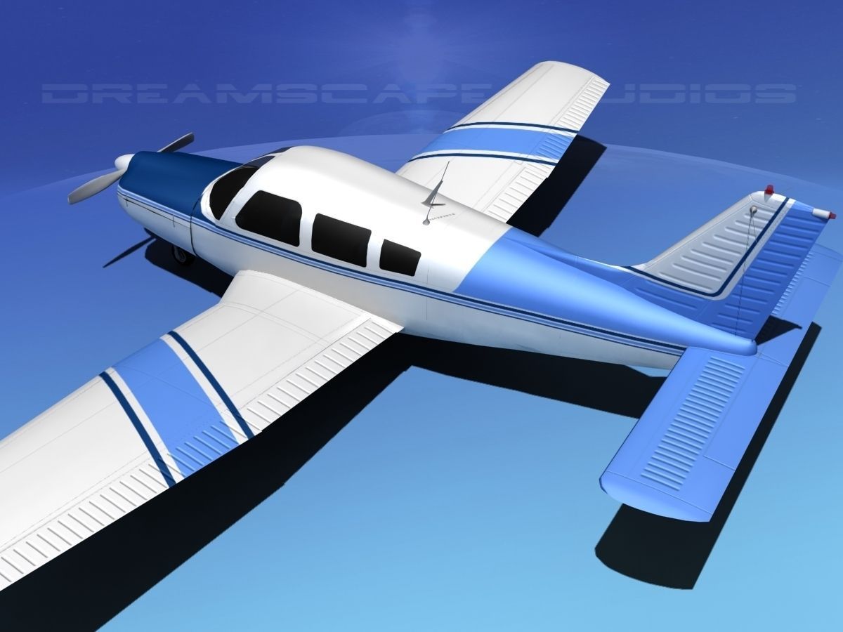 Piper Warrior II 3D model_8