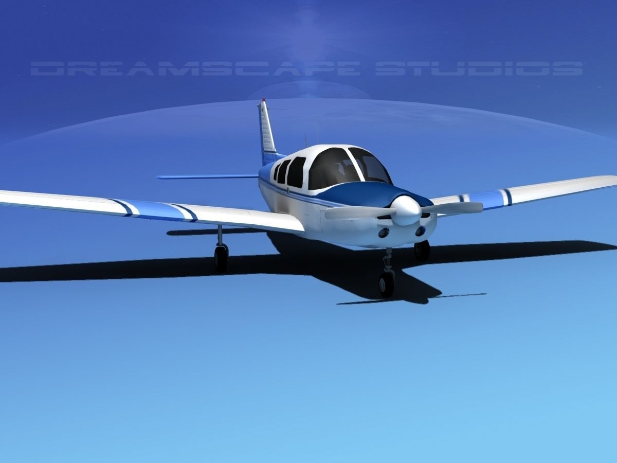 Piper Warrior II 3D model_2