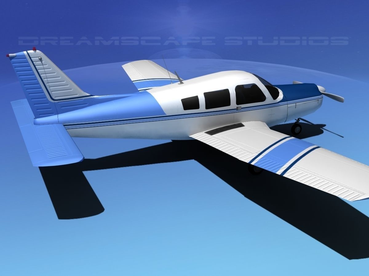 Piper Warrior II 3D model_5