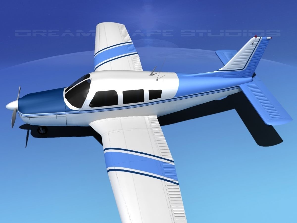 Piper Warrior II 3D model_9