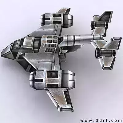 3DRT - Sci-Fi Forces - Bomber 4  Low-poly 3D model