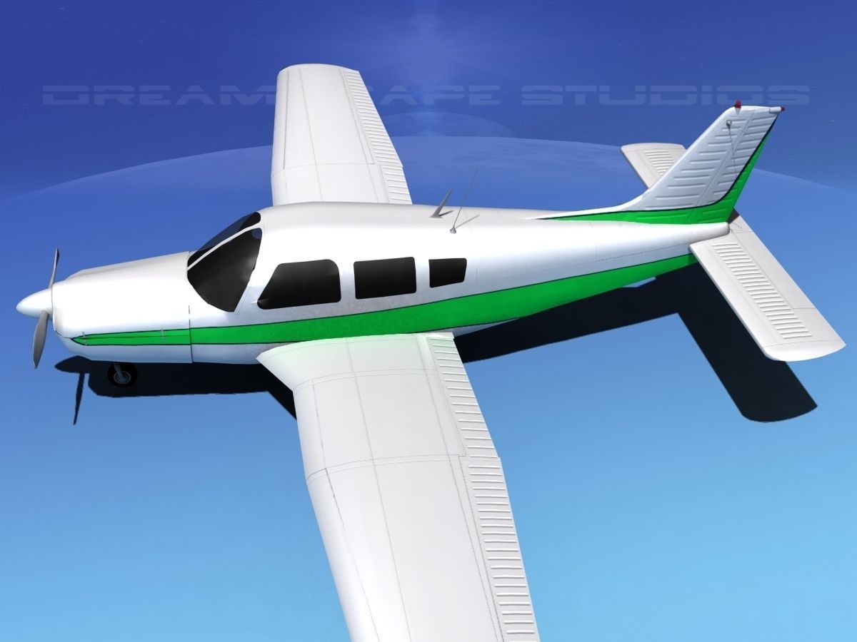 Piper Warrior II 3D model_9