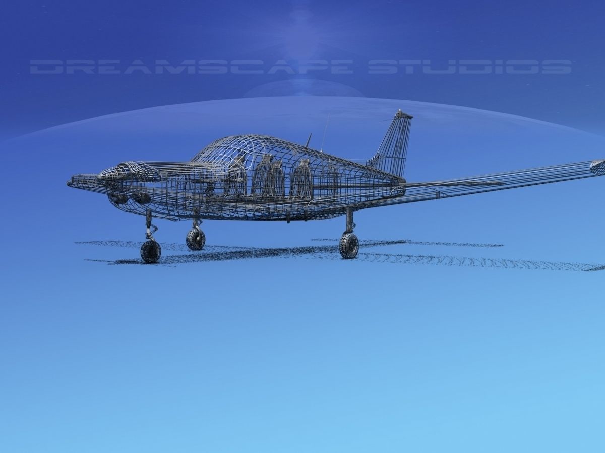 Piper Warrior II 3D model_11