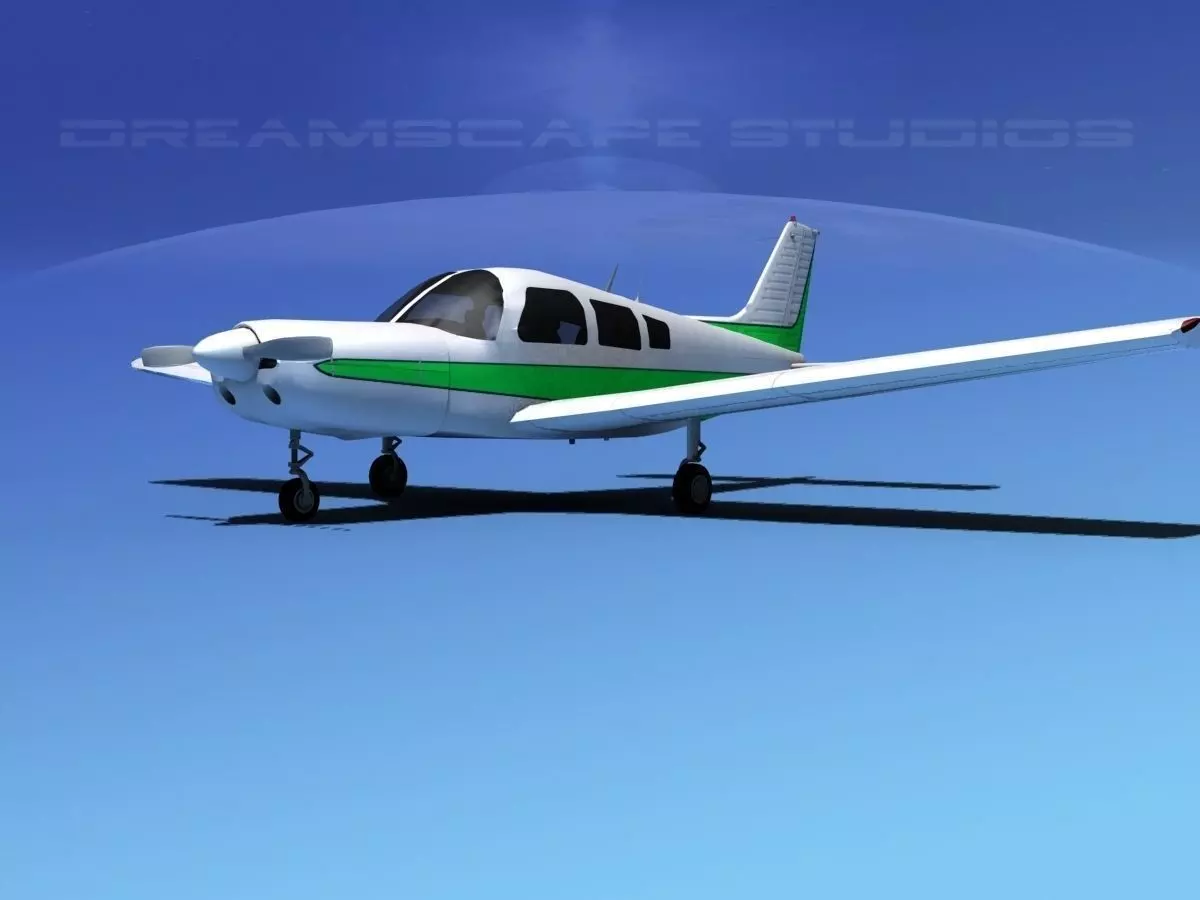 Piper Warrior II 3D model_0