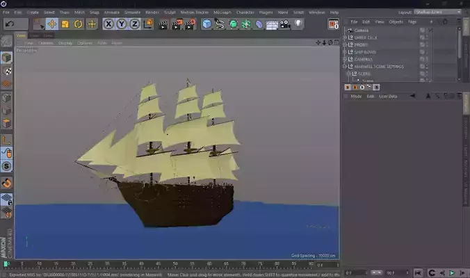 CINEMA4D - The Souls Ship 3D model