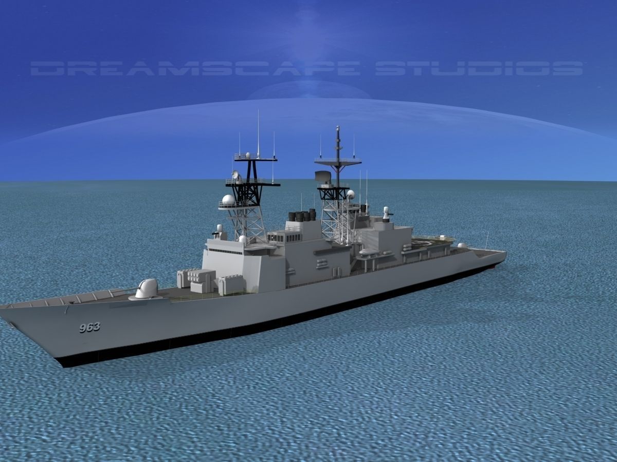 Spruance Class DD963 USS Spruance 3D model_9