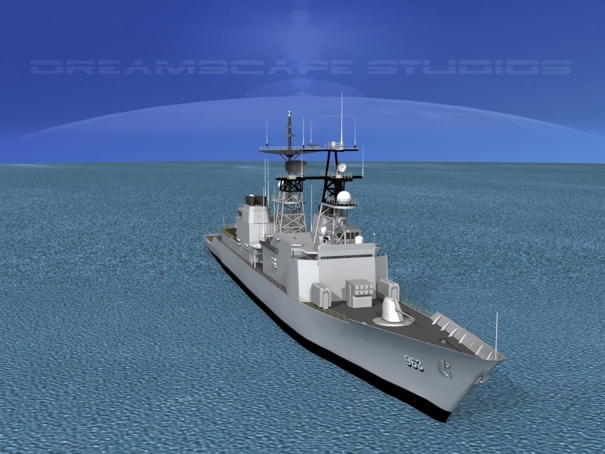 Spruance Class DD963 USS Spruance 3D model_14