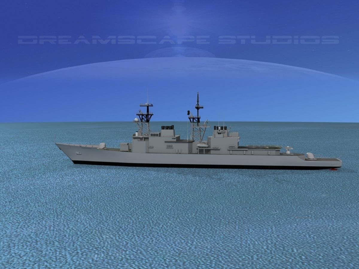 Spruance Class DD963 USS Spruance 3D model_7