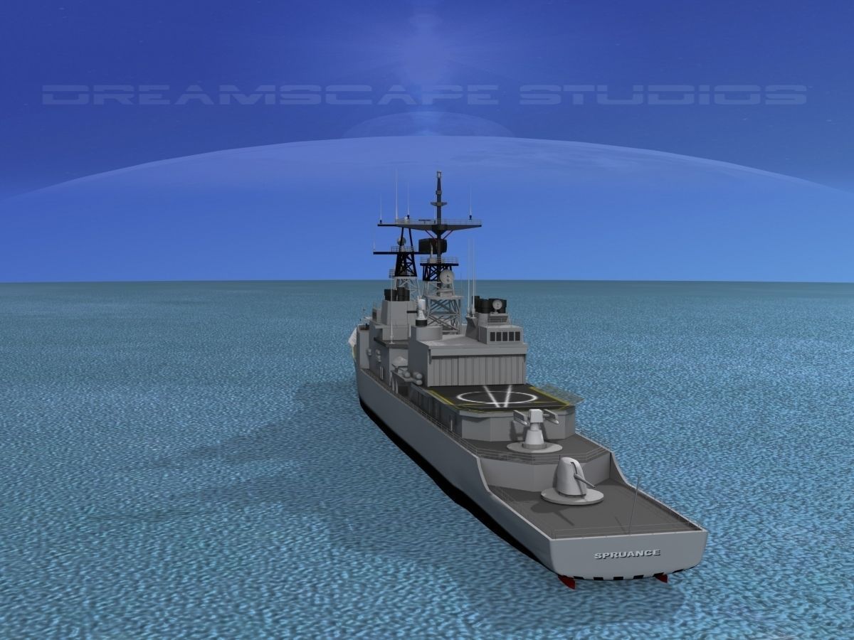 Spruance Class DD963 USS Spruance 3D model_4