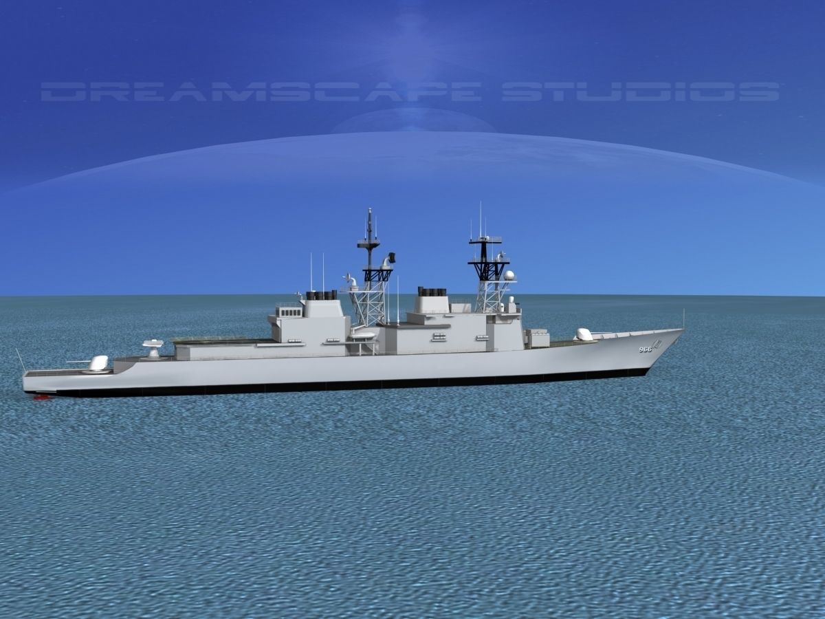Spruance Class DD966 USS Hewitt 3D model_2