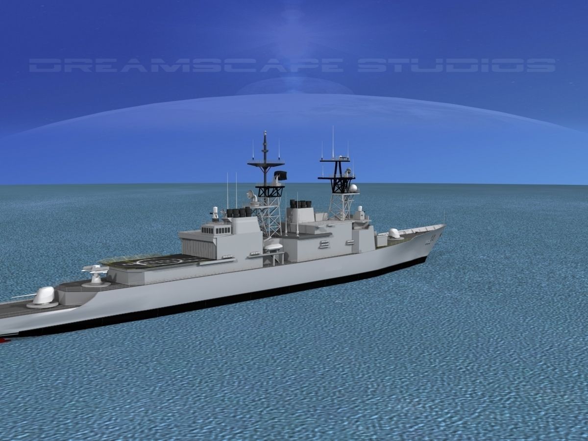 Spruance Class DD966 USS Hewitt 3D model_3