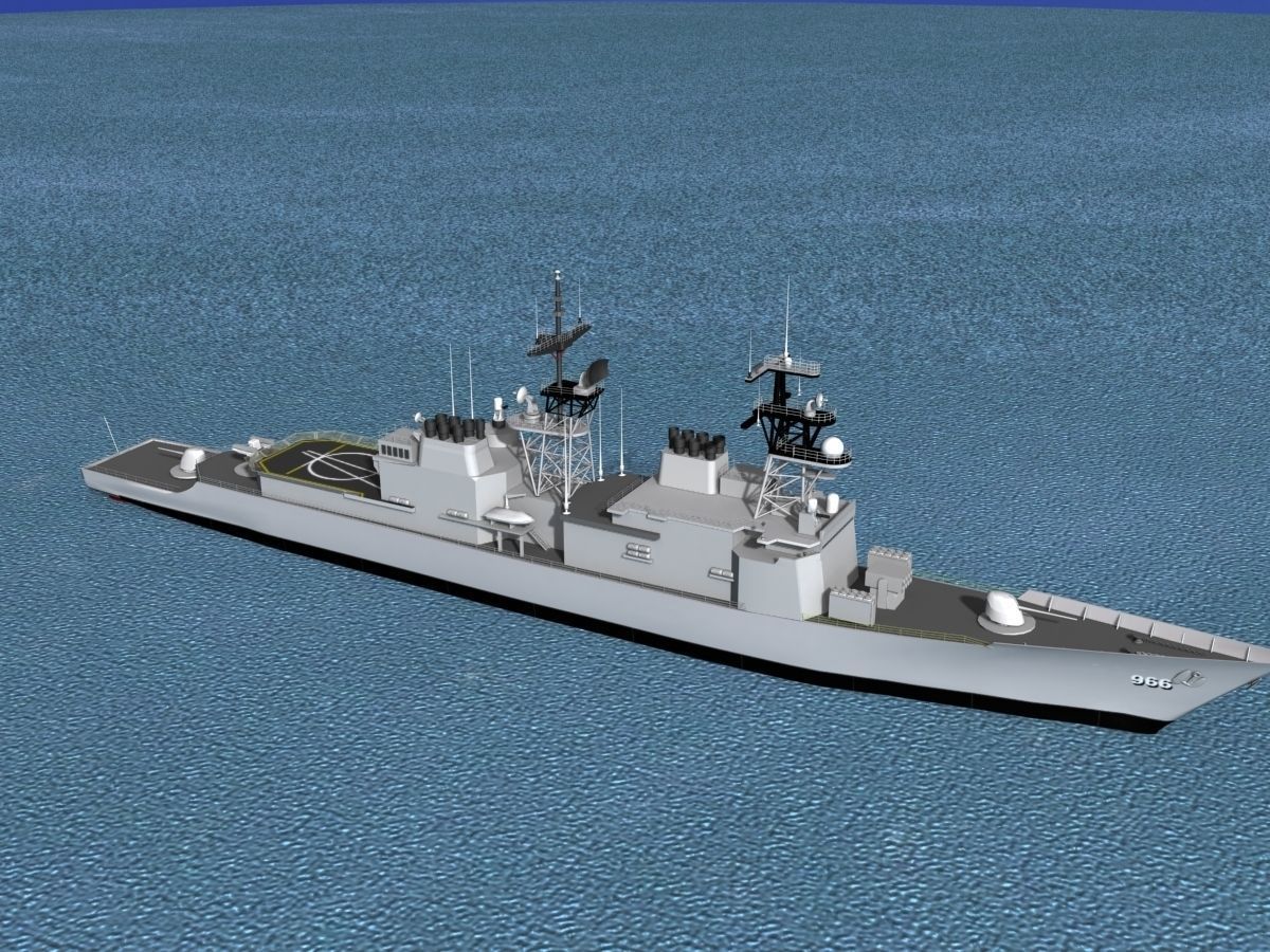 Spruance Class DD966 USS Hewitt 3D model_13