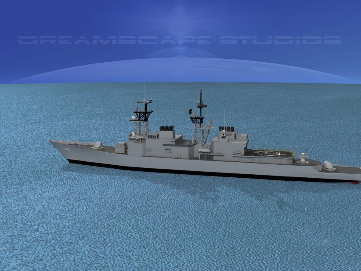Spruance Class DD966 USS Hewitt 3D model_8