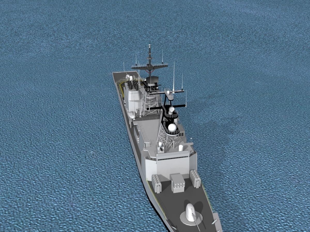 Spruance Class DD966 USS Hewitt 3D model_7
