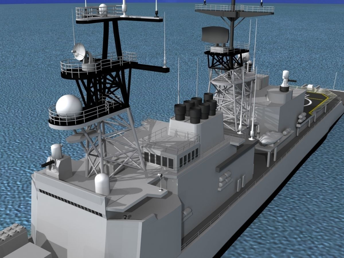 Spruance Class DD966 USS Hewitt 3D model_10
