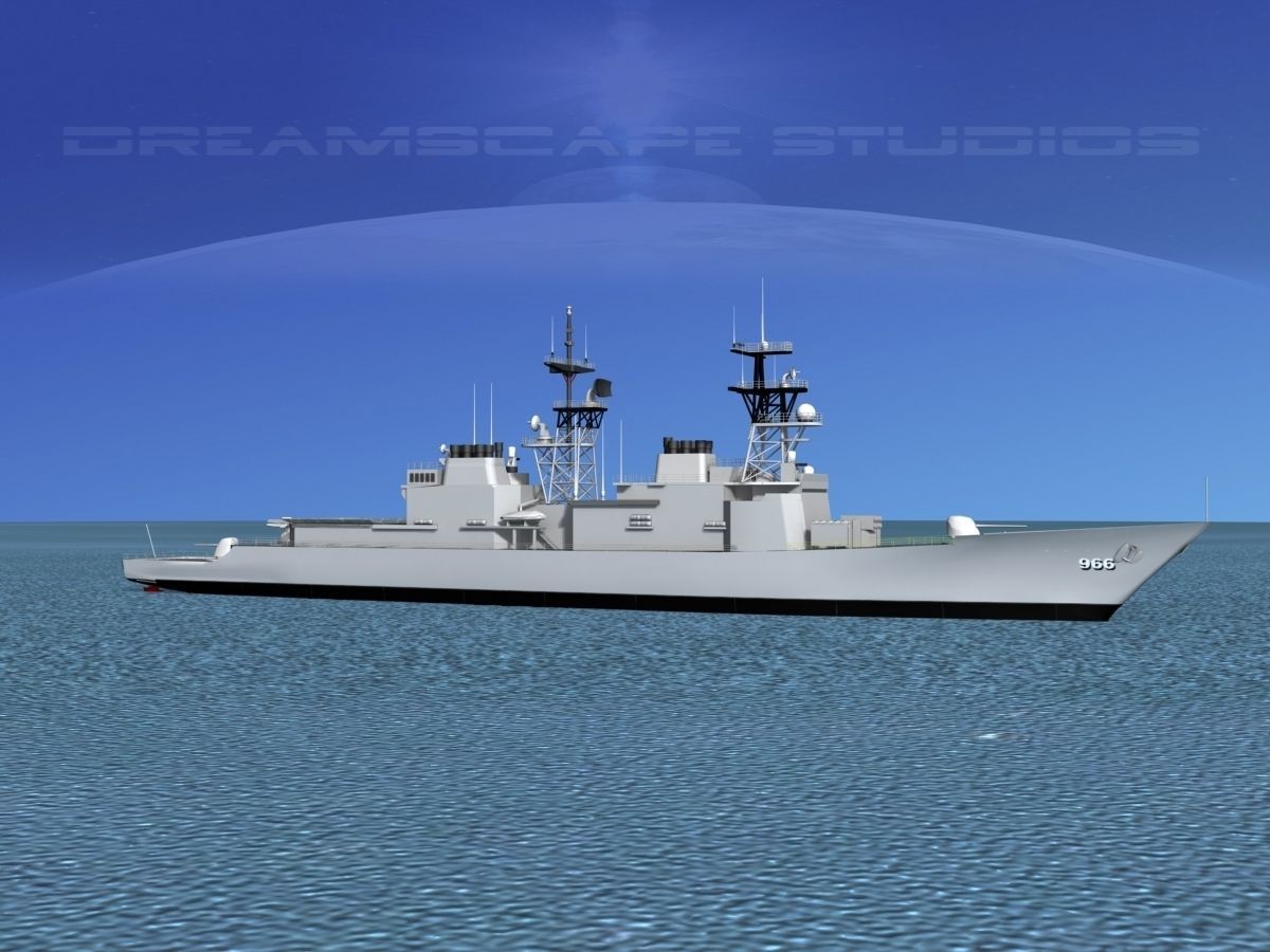 Spruance Class DD966 USS Hewitt 3D model_1