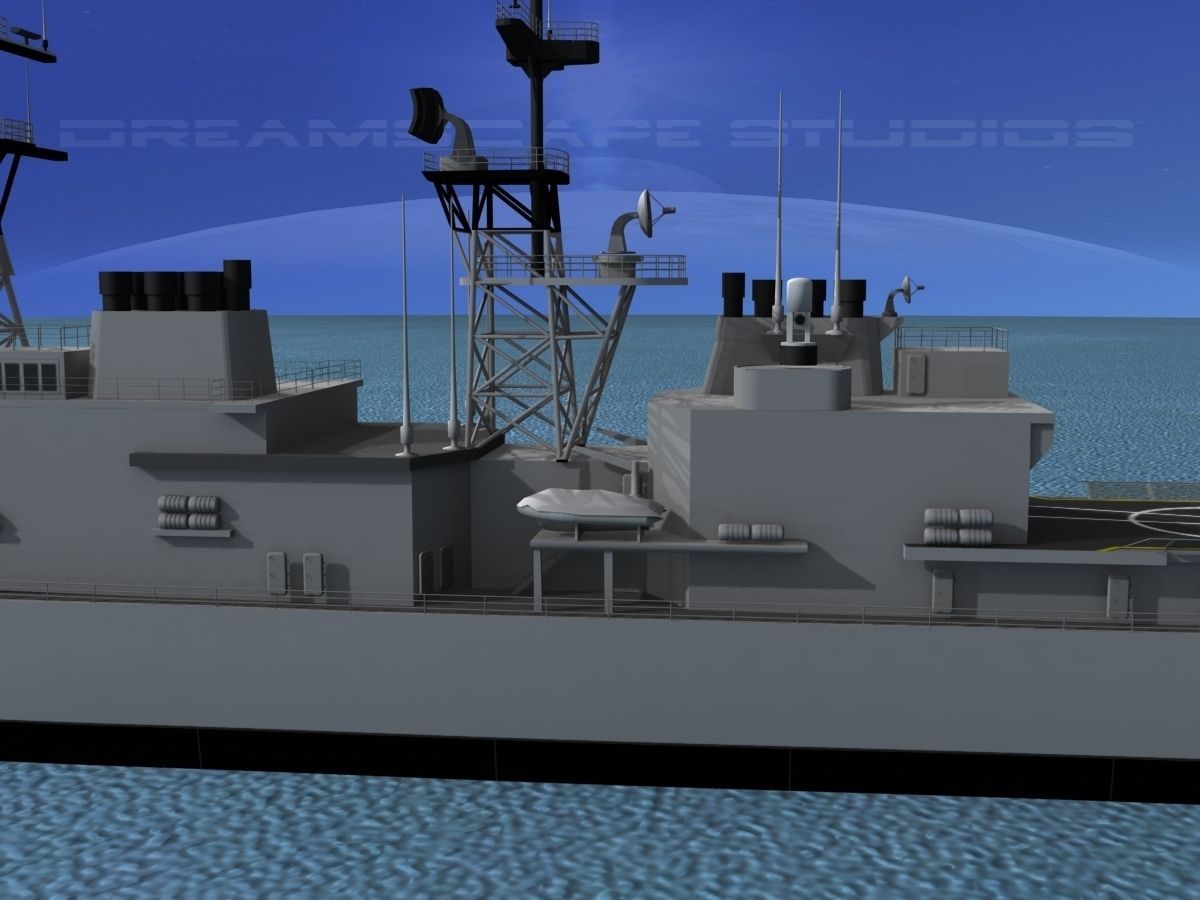 Spruance Class DD966 USS Hewitt 3D model_12