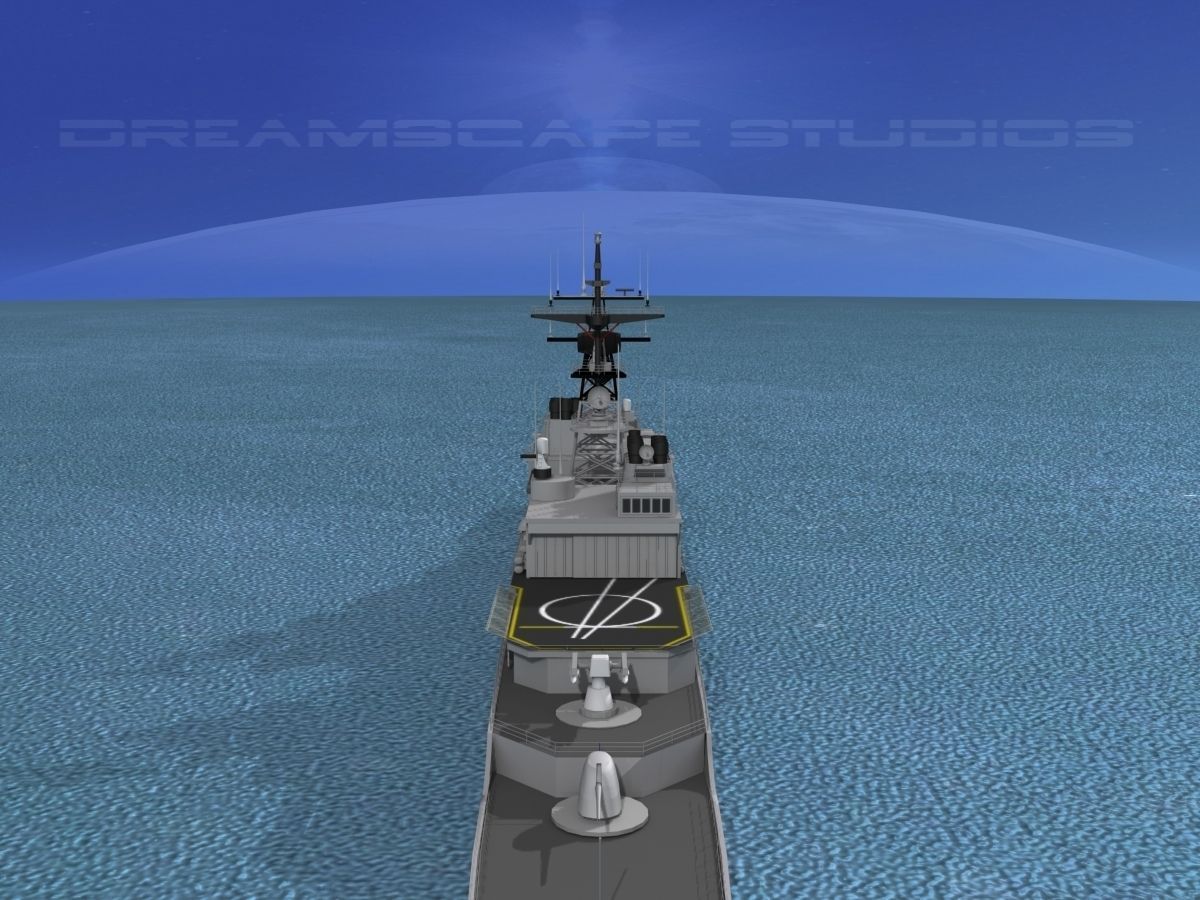 Spruance Class DD966 USS Hewitt 3D model_4