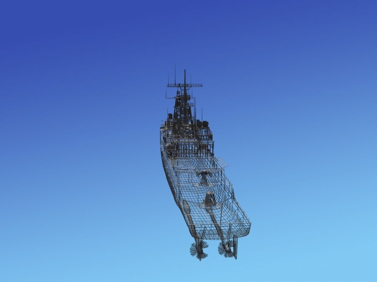 Spruance Class DD966 USS Hewitt 3D model_16