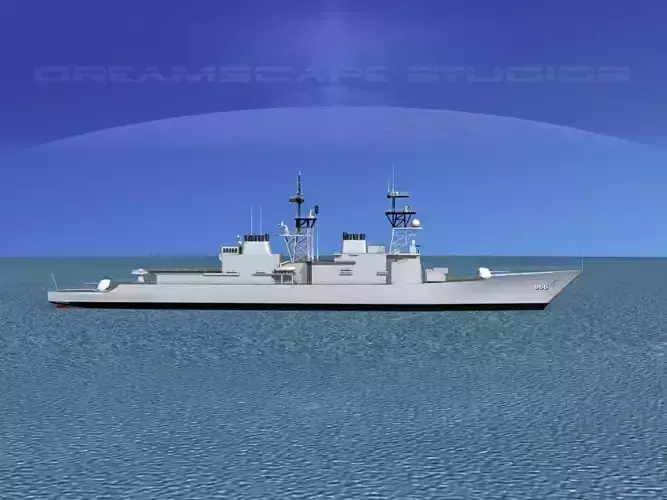 Spruance Class DD966 USS Hewitt 3D model