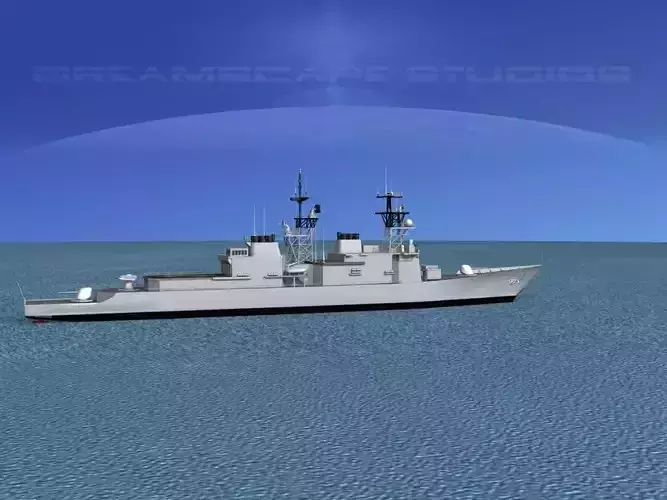 Spruance Class DD971 USS David R Ray 3D model